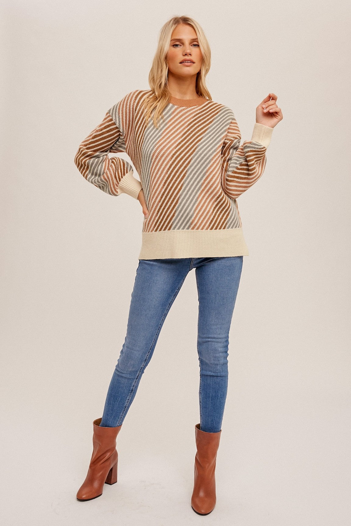 Gemma Multi Colored Stripe Sweater