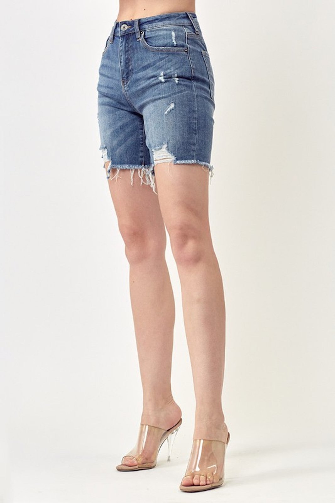 The Perfect Length Medium Denim Shorts