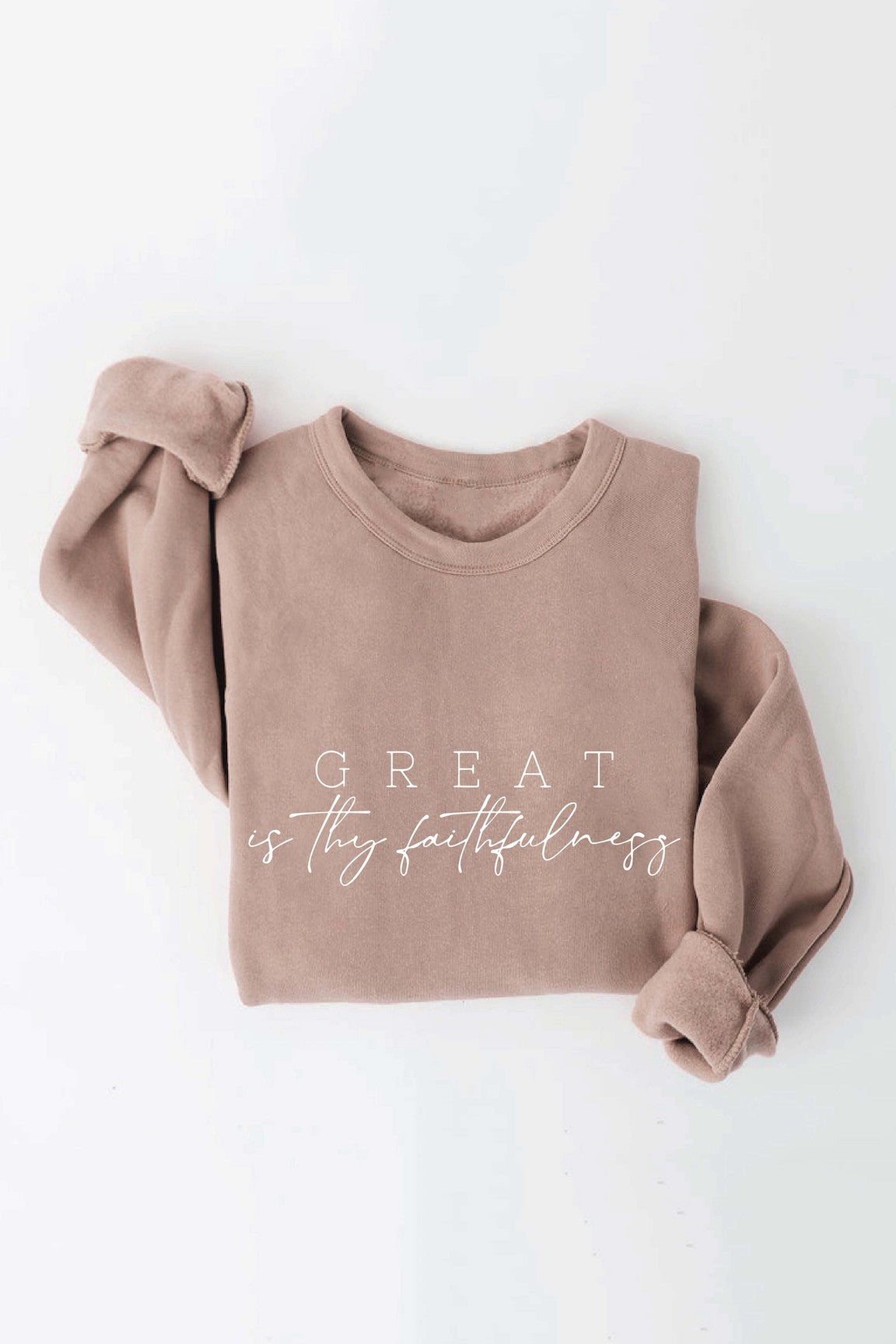 Great is Thy Faithfulness Taupe Sweatshirt