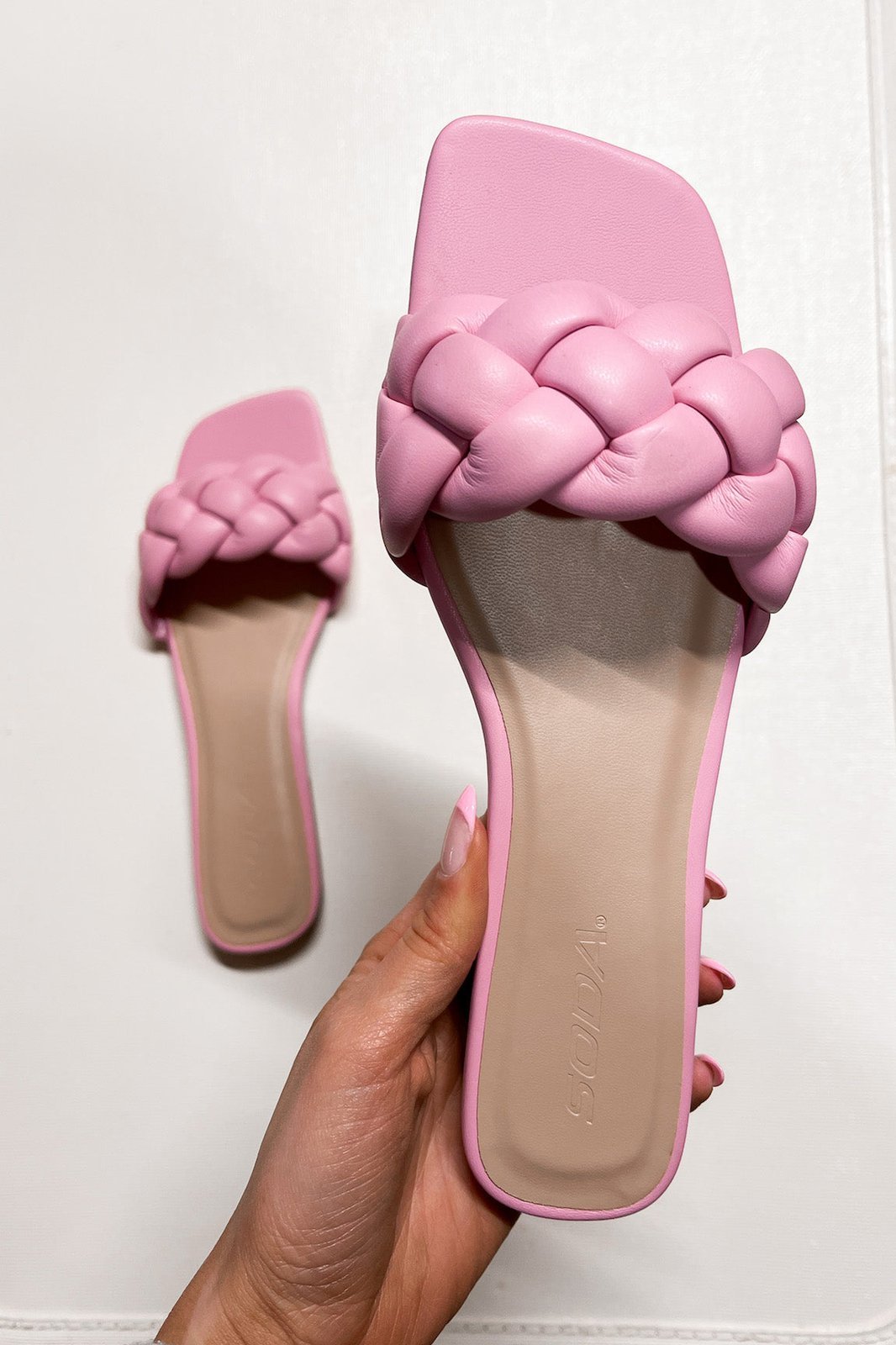 Ruthie Pink Braided Sandals